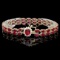 14k Yellow Gold 32ct Ruby 0.60ct Diamond Bracelet