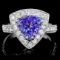 14k Gold 2.40ct Tanzanite 1.00ct Diamond Ring