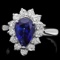 14k Gold 2.07ct Sapphire 0.75ct Diamond Ring