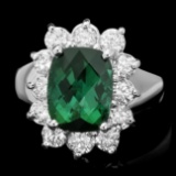 14k Gold 3.00ct Tourmaline 1.05ct Diamond Ring