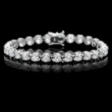 18k White Gold 9.50ct Diamond Tennis Bracelet