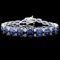 14k Gold 14ct Sapphire 0.65ct Diamond Bracelet