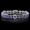 14k W Gold 20ct Tanzanite 1.35ct Diamond Bracelet