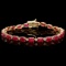 14k Gold 11.50ct Ruby 0.40ct Diamond Bracelet