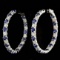 14k Gold 6.00ct Sapphire 3.20ct Diamond Earrings