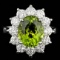 14k Gold 4.00ct Tourmaline 1.80ct Diamond Ring