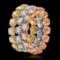 14K Yellow, White & Rose Gold 3.35cts. Diamond Ring