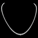 18k White Gold 8.50ct Diamond Necklace