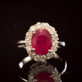 14K Gold 3.96ct Ruby 1.00ct Diamond Ring