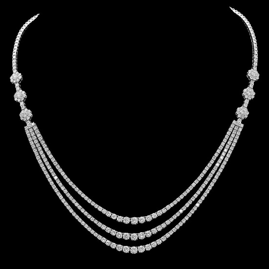 18K Gold 11.50ct Diamond Necklace