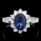 14k Gold 2.00ct Sapphire 0.80ct Diamond Ring