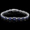 14k Gold 13.00ct Sapphire 0.75ct Diamond Bracelet