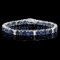 14k Gold 23ct Sapphire 1.60ct Diamond Bracelet