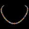 14k Gold 57.00ct Sapphire 2.50ct Diamond Necklace