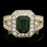 14k Gold 3.00ct Tourmaline 1.20ct Diamond Ring