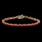 14k Gold 7.48ct Coral 0.50ct Diamond Bracelet