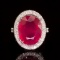 14k Gold 8.94ct Ruby 0.85ct Diamond Ring