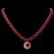 14k Gold 101ct Ruby 2.15ct Diamond Necklace