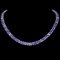 14k 54.00ct Tanzanite 2.00ct Diamond Necklace