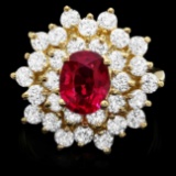 14k Gold 1.50ct Tourmaline 2.10ct Diamond Ring