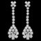 14k White Gold 3.30ct Diamond Earrings