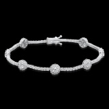 18k White Gold 5.95ct Diamond Bracelet