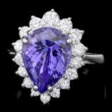 14k Gold 5.50ct Tanzanite 1.00ct Diamond Ring