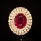 14k Gold 6.84ct Ruby 1.91ct Diamond Ring
