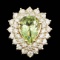 14k Yellow Gold 4.00ct Beryl 2.25ct Diamond Ring