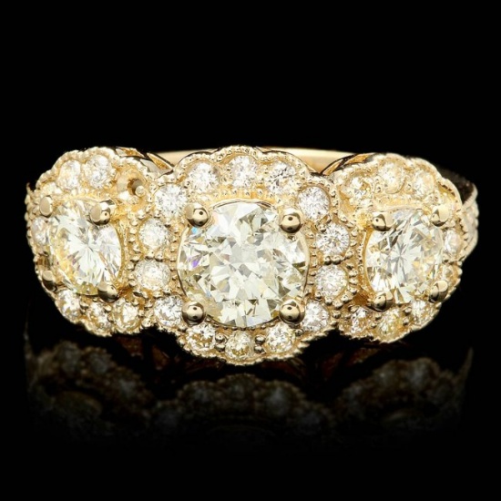 14k Yellow Gold 2.3ct Diamond Ring