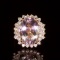 14K Gold 6.99ct Morganite 1.10ct Diamond Ring