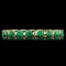 14k Gold 14.00ct Emerald 1.00ct Diamond Bracelet