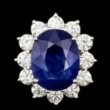 14k Gold 8.50ct Sapphire 2.50ct Diamond Ring