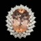 14k Gold 21.00ct Morganite 4.00ct Diamond Ring
