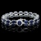 14k Gold 53.5ct Sapphire 0.55ct Diamond Bracelet