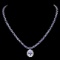 14k Gold 25.5ct Tanzanite 3.00ct Diamond Necklace