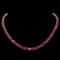 14k Gold 52.00ct Ruby 1.00ct Diamond Necklace