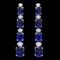 14k Gold 6.50ct Sapphire 0.30ct Diamond Earrings
