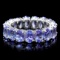 14k White Gold 8.00ct Tanzanite Ring