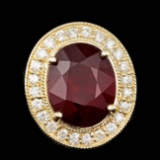14k Yellow Gold 10.50ct Ruby 0.90ct Diamond Ring