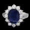 14k Gold 3.00ct Sapphire 0.90ct Diamond Ring