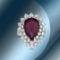 14K Gold 5.11cts Ruby & 2.62cts Diamond Ring