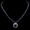 14K Gold 50.77 ct Sapphire & 3.27 ct Diamond Necklace