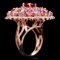 14k Rose Gold 11ct Sapphire 0.75ct Diamond Ring