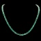 14k Gold 23ct Emerald 1.55ct Diamond Necklace