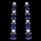 14k Gold 6.00ct Sapphire 0.30ct Diamond Earrings