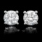 14k White Gold 1.50ct Diamond Earrings