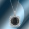 14K Gold 11.15cts Black Diamond Pendant