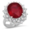 14K Gold 9.51ct Ruby 0.92cts Diamond Ring