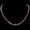 14k Gold 31ct Sapphire 1.20ct Diamond Necklace